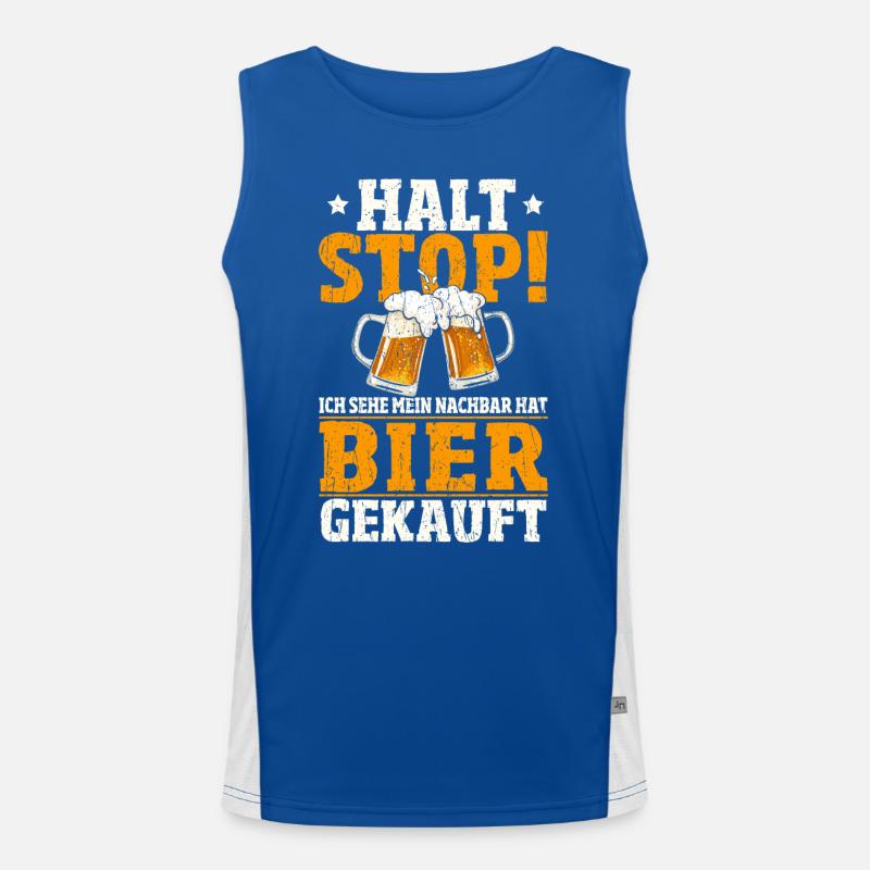Beste Nachbarn Der Welt Geschenkidee Nachbarin Funktionelles Kontrast-Tank Top für Männer 
