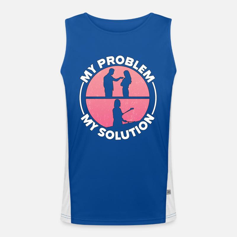 Marimba Player My Problem My Pictogram Mom Dad Men's Functional Contrast Tank Top 
