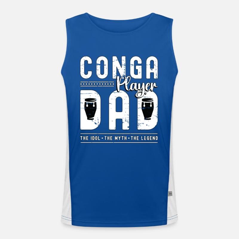 Conga Player Dad The Idol The Myth The Conga Drum Funktionelles Kontrast-Tank Top für Männer 