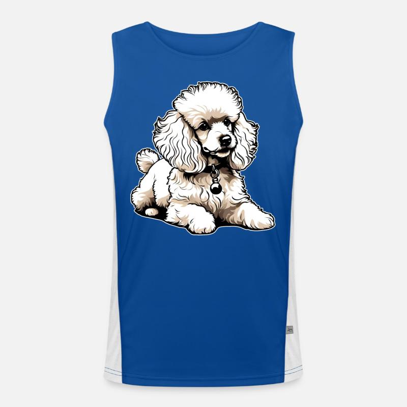 Cute Poodle Men's Functional Contrast Tank Top 