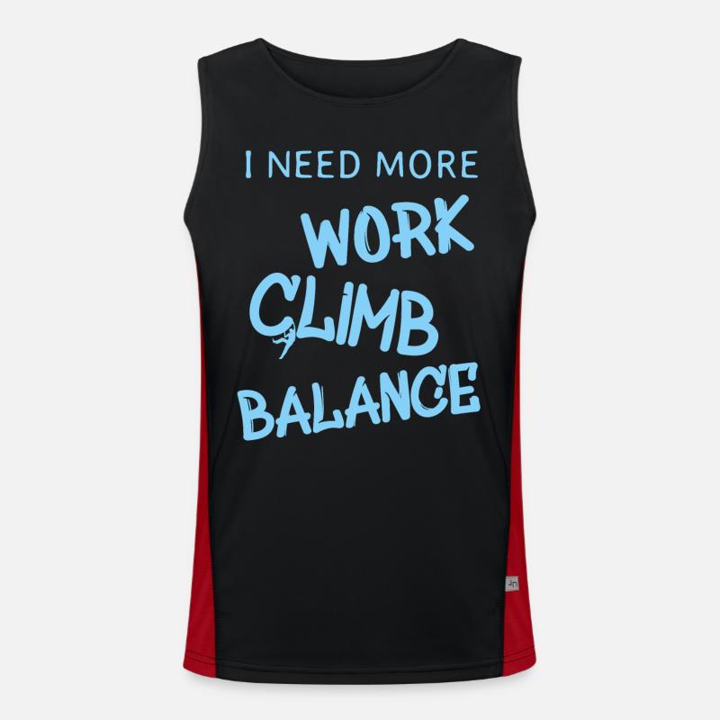 i need more work climb balance Funktionelles Kontrast-Tank Top für Männer 