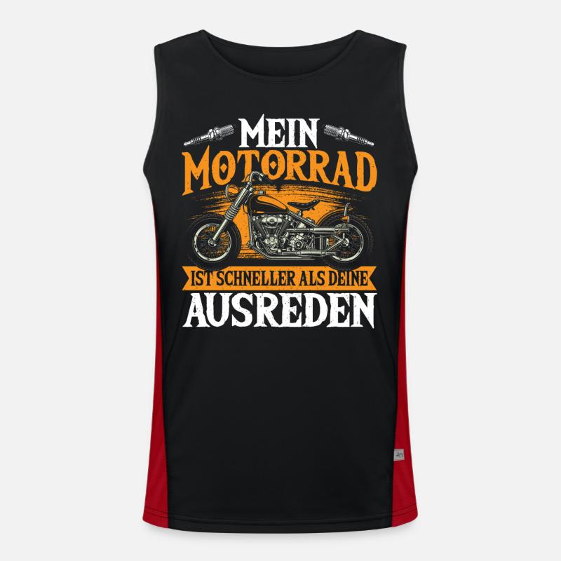 Motorcycle, Motorcycle Helmet, Motorcycle Clothing, Best Men's Functional Contrast Tank Top 