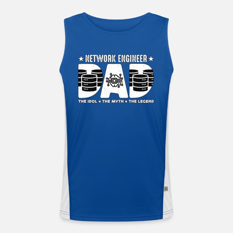 Network Engineer Dad The Idol Network Engineering Funktionelles Kontrast-Tank Top für Männer 