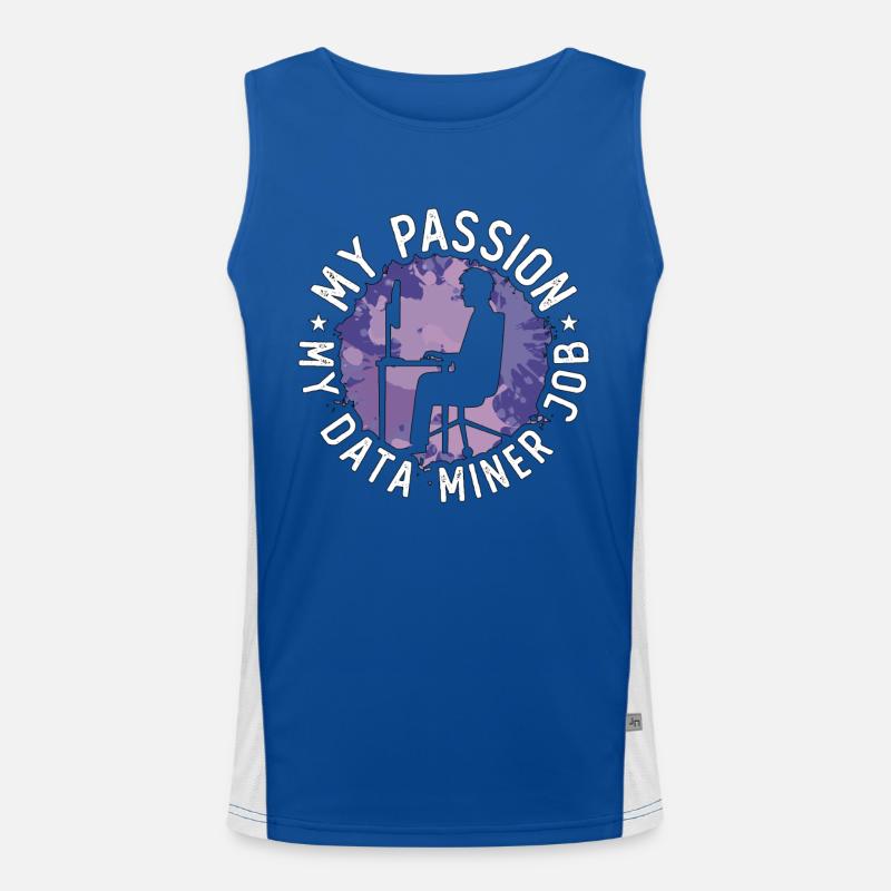 Data Miner My Passion My Data Computer Engineering Funktionelles Kontrast-Tank Top für Männer 
