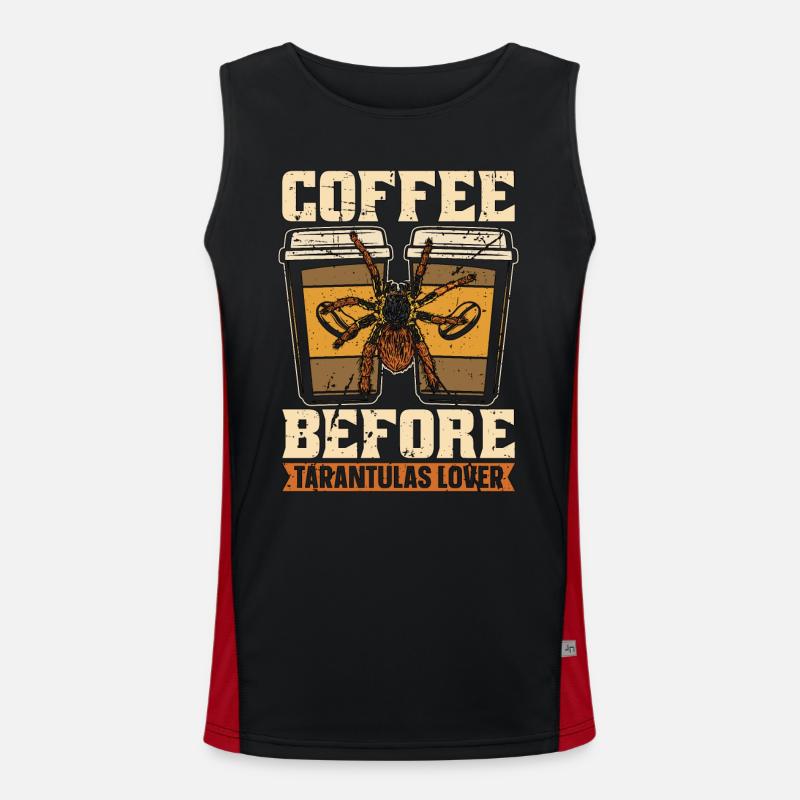 Tarantula's Lover Coffee Entomologist Coffee Lover Men's Functional Contrast Tank Top 