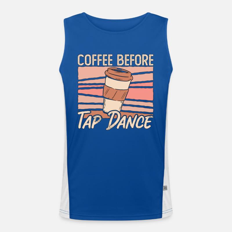Tap Dancer Coffee Before Stomping Coffee Lover Men's Functional Contrast Tank Top 
