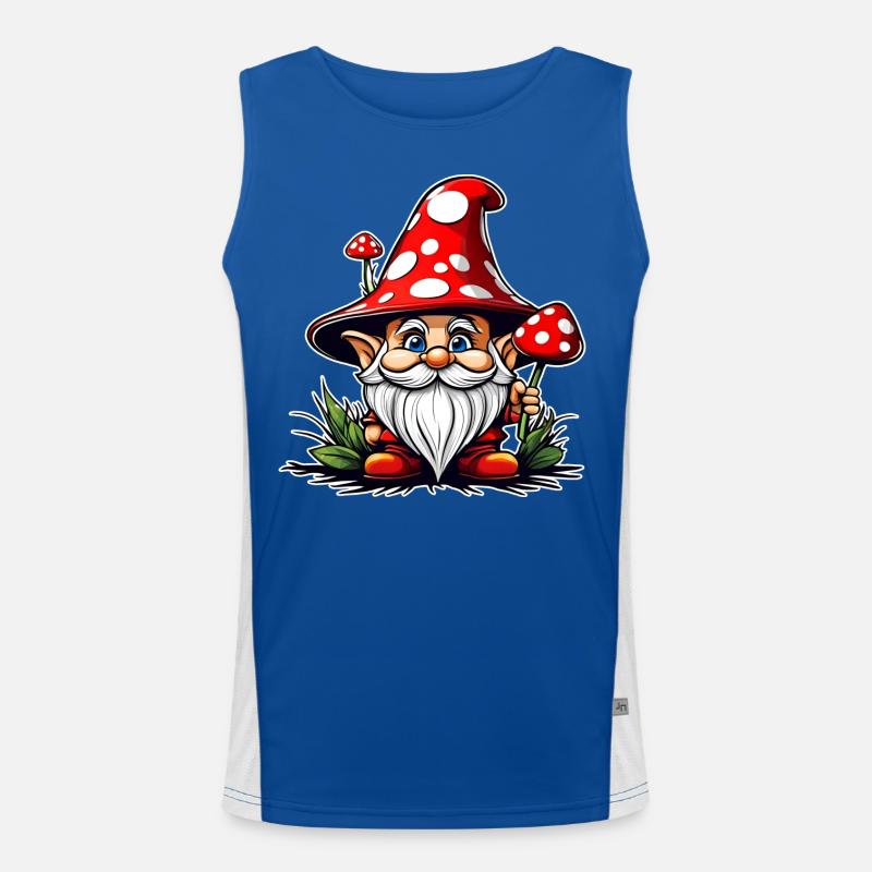 Cute Toadstool Leprechaun Men's Functional Contrast Tank Top 