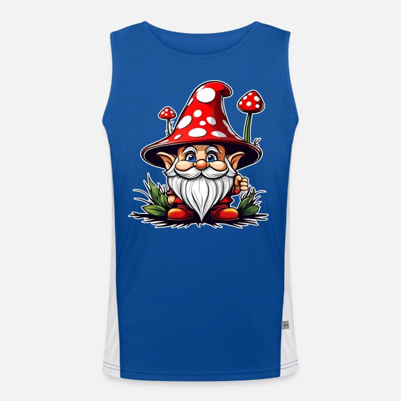 Cute Toadstool Leprechaun Men's Functional Contrast Tank Top 