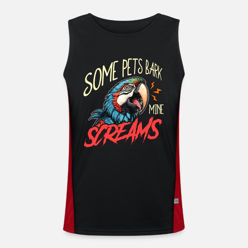 Macaw Bird Some Pets Bark Ornithology Macaw Lover Funktionelles Kontrast-Tank Top für Männer 