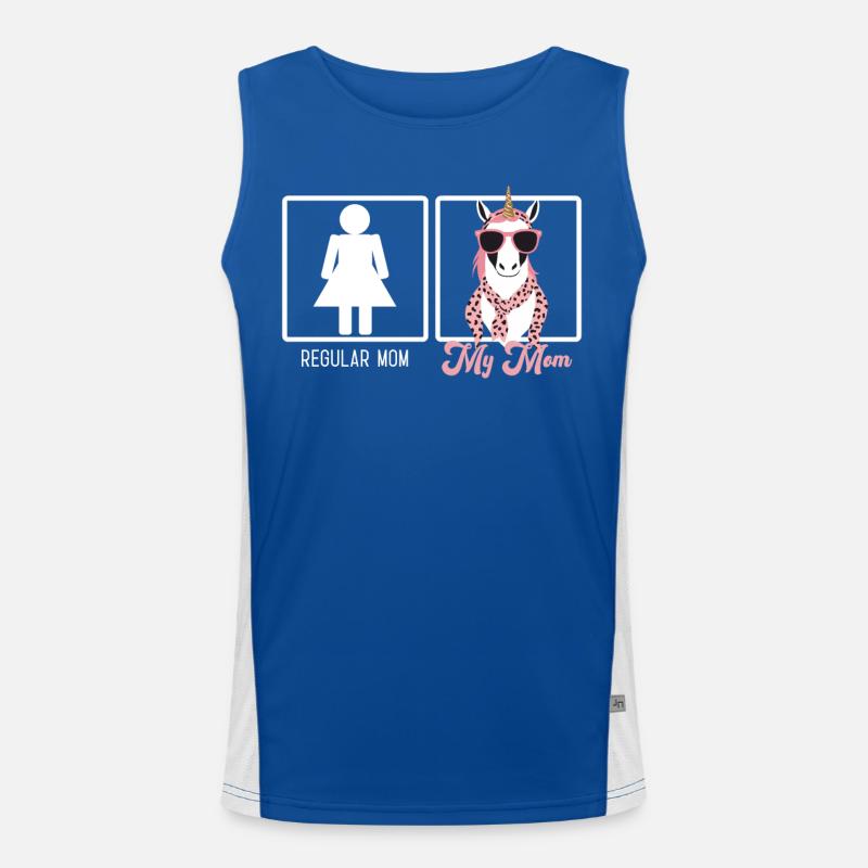 Lustiger Mutter Vergleich Einhorn Mama Stil Funktionelles Kontrast-Tank Top für Männer 