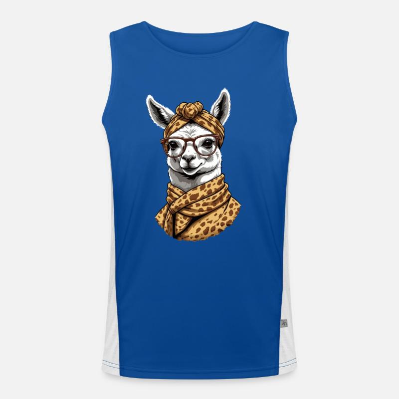 Drôle Lama Alpaga Mère Design Lovers Débardeur respirant contrasté Homme 