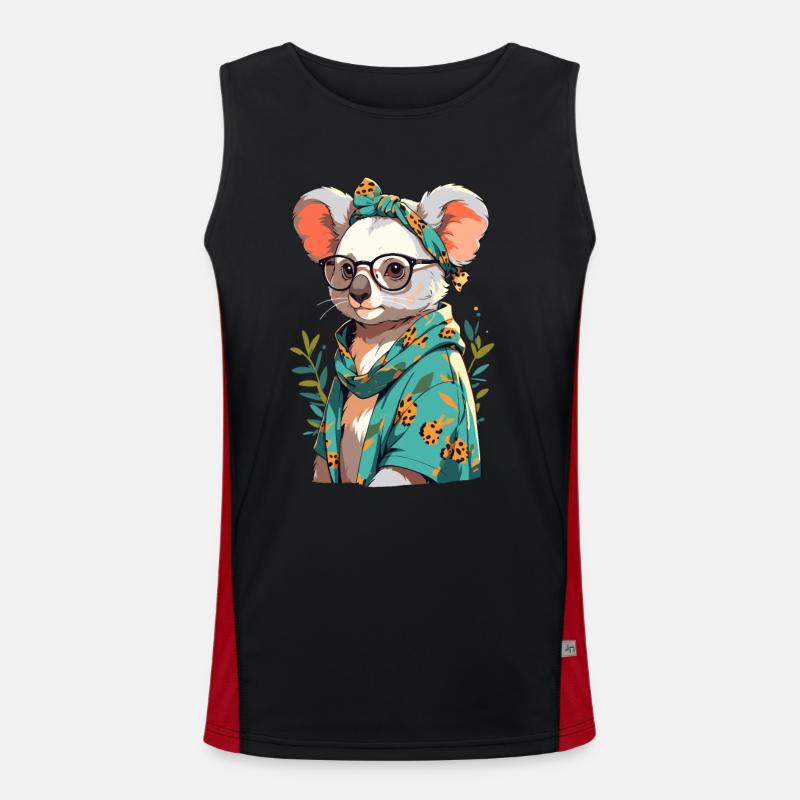 Lustige Koala Mutti Niedliche Mama Koalabär Liebe Funktionelles Kontrast-Tank Top für Männer 