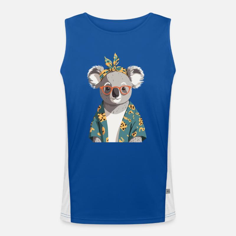 Drôle Koala Maman Mignon Koala Ours Amour Débardeur respirant contrasté Homme 