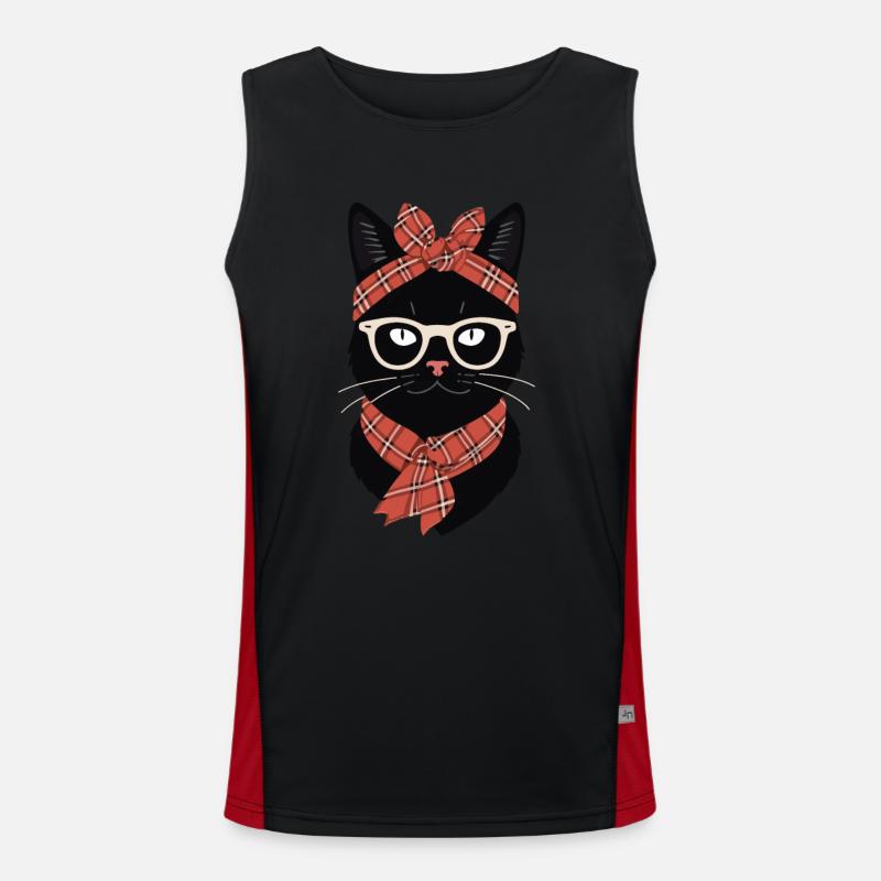 Mignon Chat Maman Cat Amant Maman Style Débardeur respirant contrasté Homme 