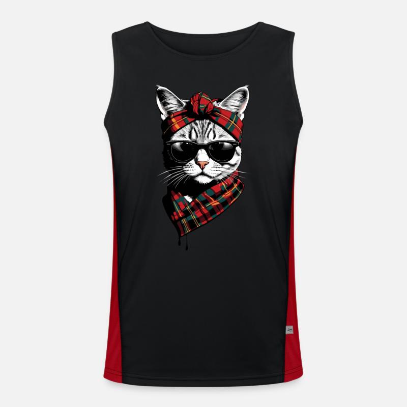 Mignon Chat Maman Cat Amant Maman Style Débardeur respirant contrasté Homme 