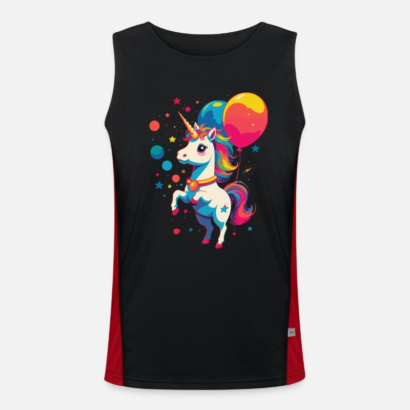 Conception de couleurs vives d’amant de licorne Débardeur respirant contrasté Homme 