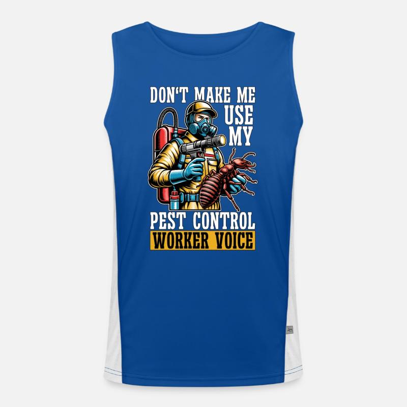 Pest Control Don't Make Me Use My Insect Solutions Funktionelles Kontrast-Tank Top für Männer 