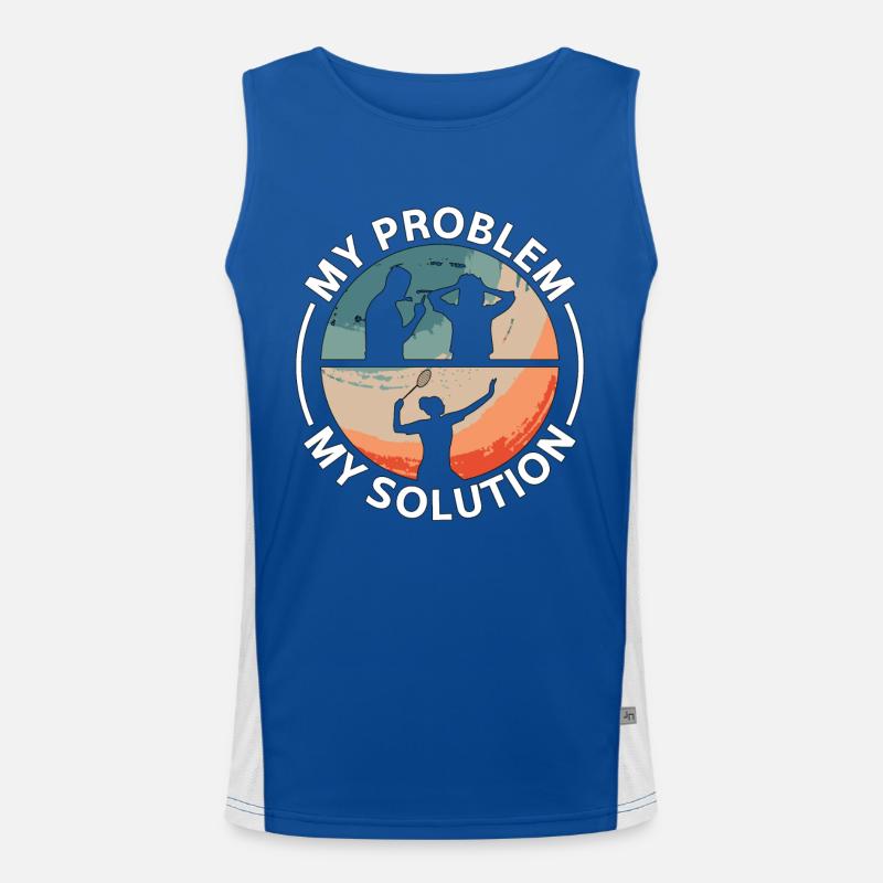 P.E Instructor My Problem My Pictogram Mom Dad Funktionelles Kontrast-Tank Top für Männer 