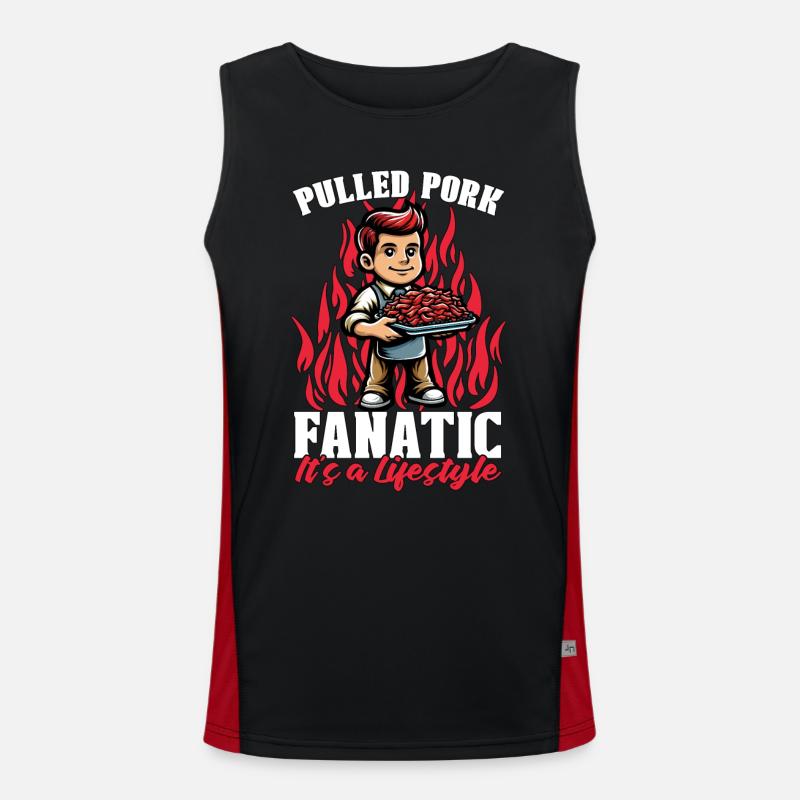 Pulled Pork Fanatic It's a Lifestyle Grilled Meat Men's Functional Contrast Tank Top 
