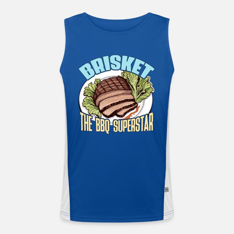 Poitrine de bœuf Le BBQ Viande grillée Barbecue Débardeur respirant contrasté Homme 