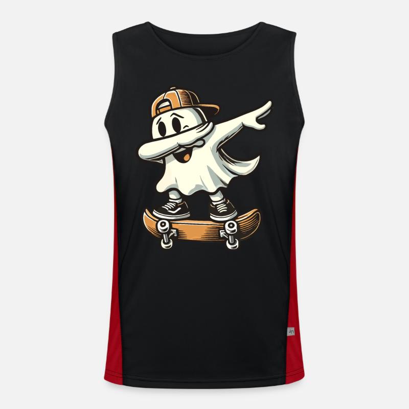 Skateboaring Dabbing Geist Skateboard Dab Funktionelles Kontrast-Tank Top für Männer 