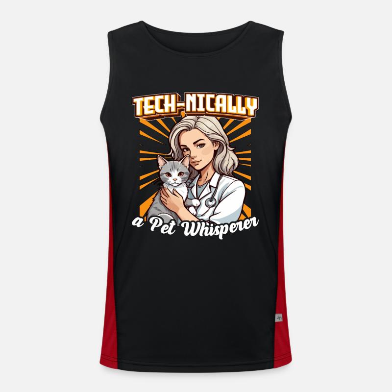 Veterinary Technician Tech-nically Animal Lover Funktionelles Kontrast-Tank Top für Männer 
