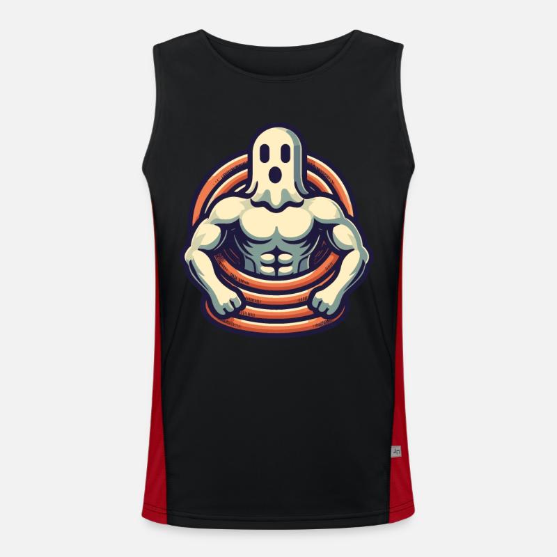 Bodybuilding Ghost Funny Gym Ghost Men's Functional Contrast Tank Top 
