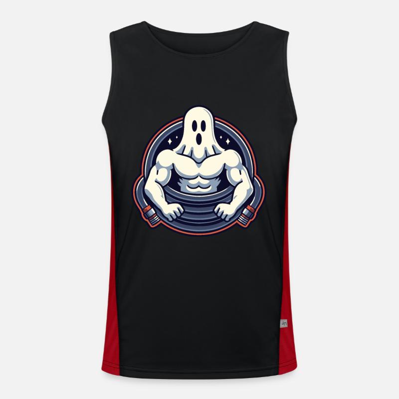 Musculation Ghost Drôle Gym Ghost Débardeur respirant contrasté Homme 
