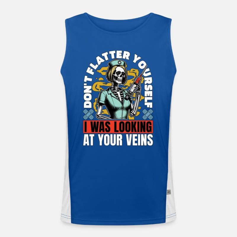 Nurse Practitioner Don't Flutter Nursing Assistant Men's Functional Contrast Tank Top 