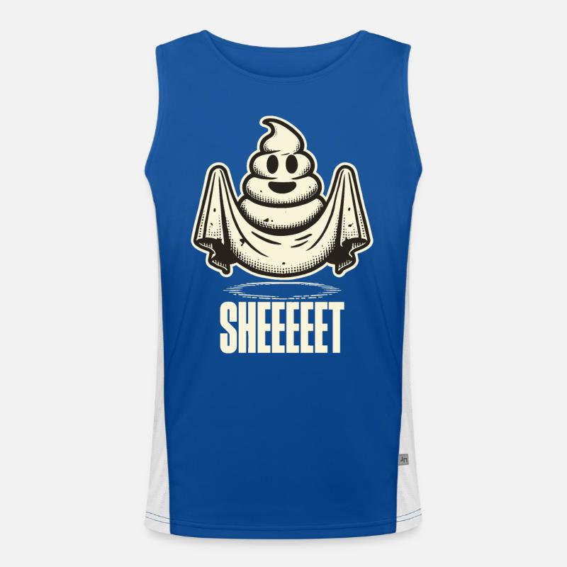 Halloween Caca Pile Ghost Sheet Fun Débardeur respirant contrasté Homme 