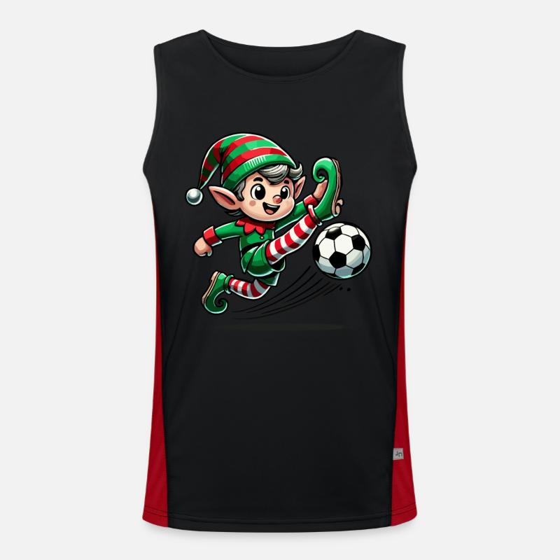 Aventure de football elfe de Noël Débardeur respirant contrasté Homme 