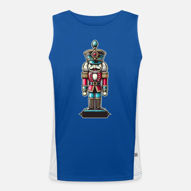 Christmas Nutcracker Retro Style Men's Functional Contrast Tank Top 