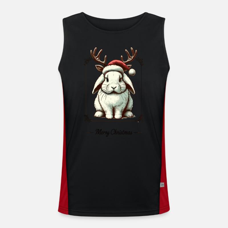 Mignon lapin style Noël Débardeur respirant contrasté Homme 