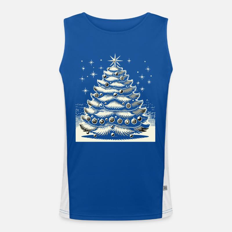 Noël Nostalgique Arbre de Noël Magie Débardeur respirant contrasté Homme 