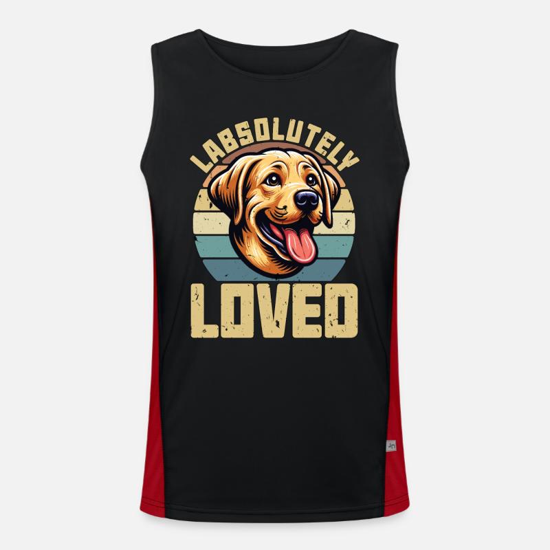 Labrador retriever Labsolument aimé propriétaire de chien Débardeur respirant contrasté Homme 