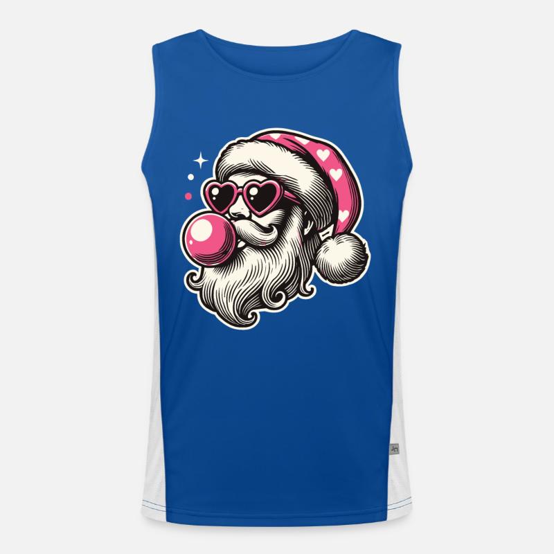 Coole Sigma Santa Weihnachtsfreude Funktionelles Kontrast-Tank Top für Männer 