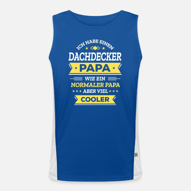 DACHDECKER PAPA GEBURTSTAG, WEIHNACHTEN, VATERTAG Funktionelles Kontrast-Tank Top für Männer 
