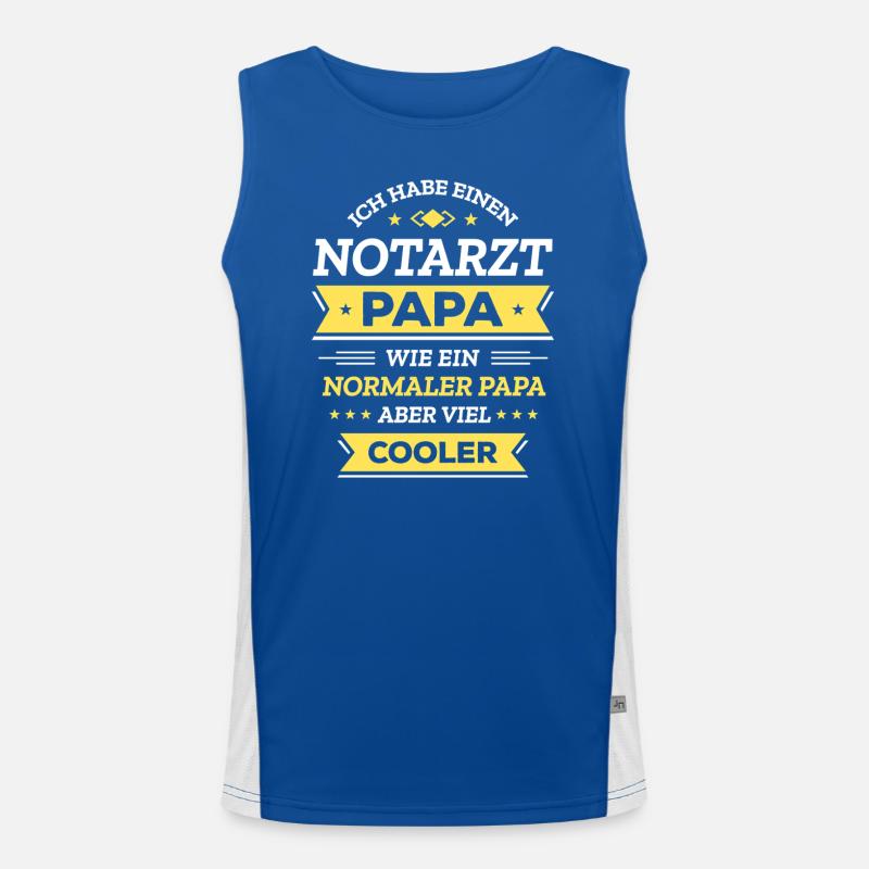 NOTARZT PAPA - COOLER ALS NORMAL, HELD, MEDIZIN Funktionelles Kontrast-Tank Top für Männer 