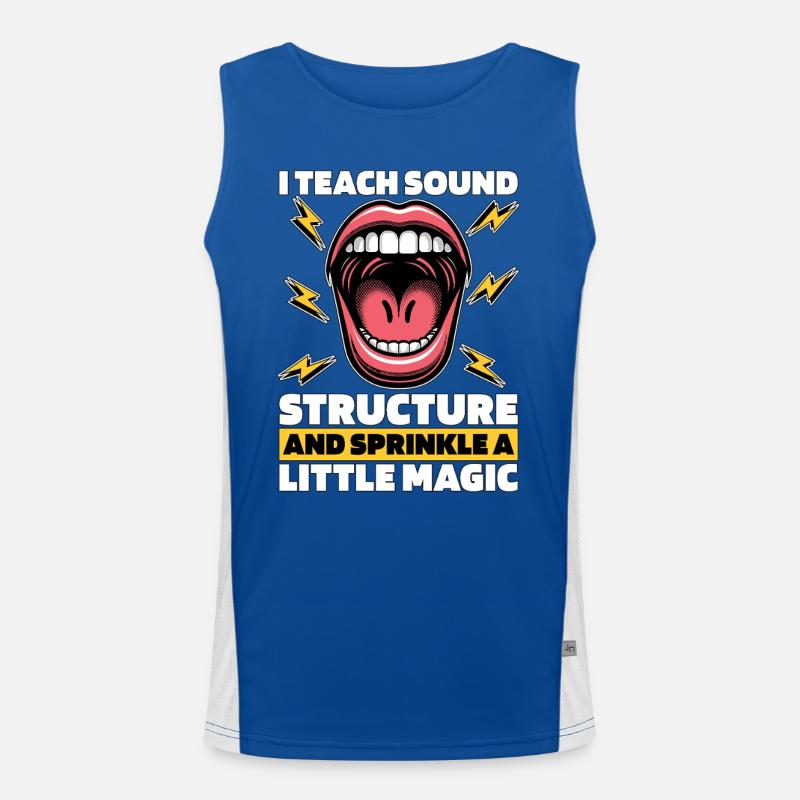 Speech Therapy I Teach Sound Structure Pathologist Men's Functional Contrast Tank Top 