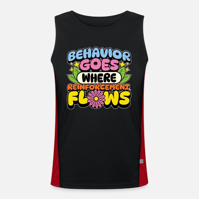Behavioral Therapist Behavior Goes ABA Analyst Men's Functional Contrast Tank Top 