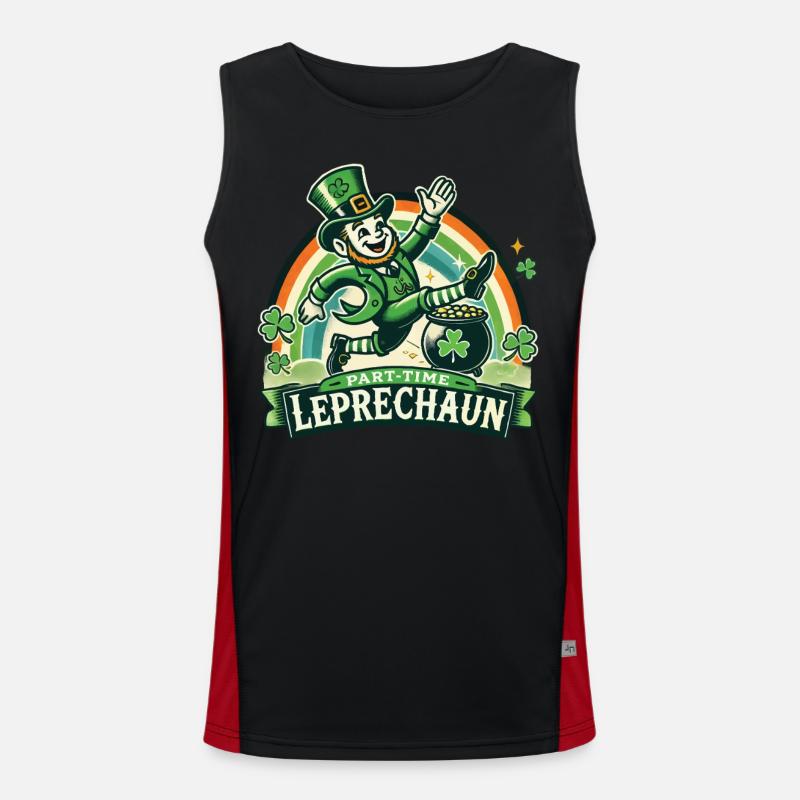 Leprechaun à temps partiel de la Saint-Patrick Débardeur respirant contrasté Homme 