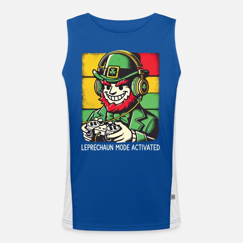 Le mode lutin a activé le jeu de la Saint-Patrick Débardeur respirant contrasté Homme 