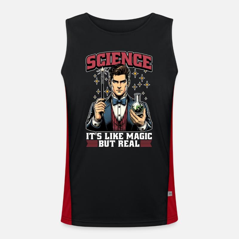 STEM Teacher Science It's Like Magic STEM Educator Men's Functional Contrast Tank Top 
