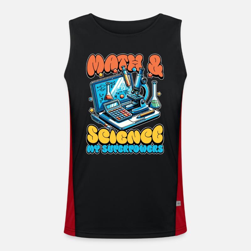STEM Teacher Math + Science Data Analysis Educator Funktionelles Kontrast-Tank Top für Männer 
