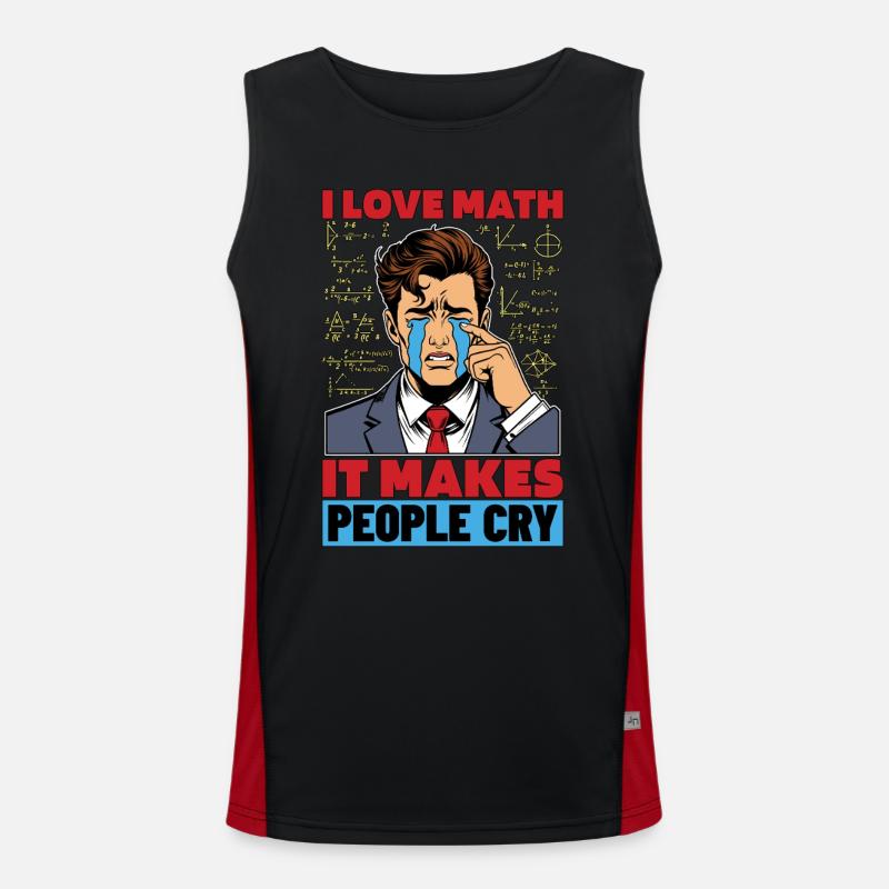Mathematician I Love Math It Makes Statistician Funktionelles Kontrast-Tank Top für Männer 