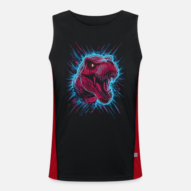 T-Rex Power pur Funktionelles Kontrast-Tank Top für Männer 