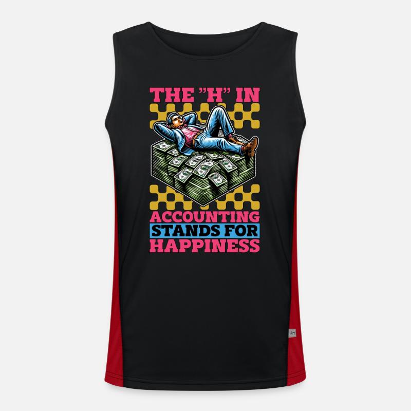 Comptabilité Le H de la comptabilité Stands Tableur Débardeur respirant contrasté Homme 