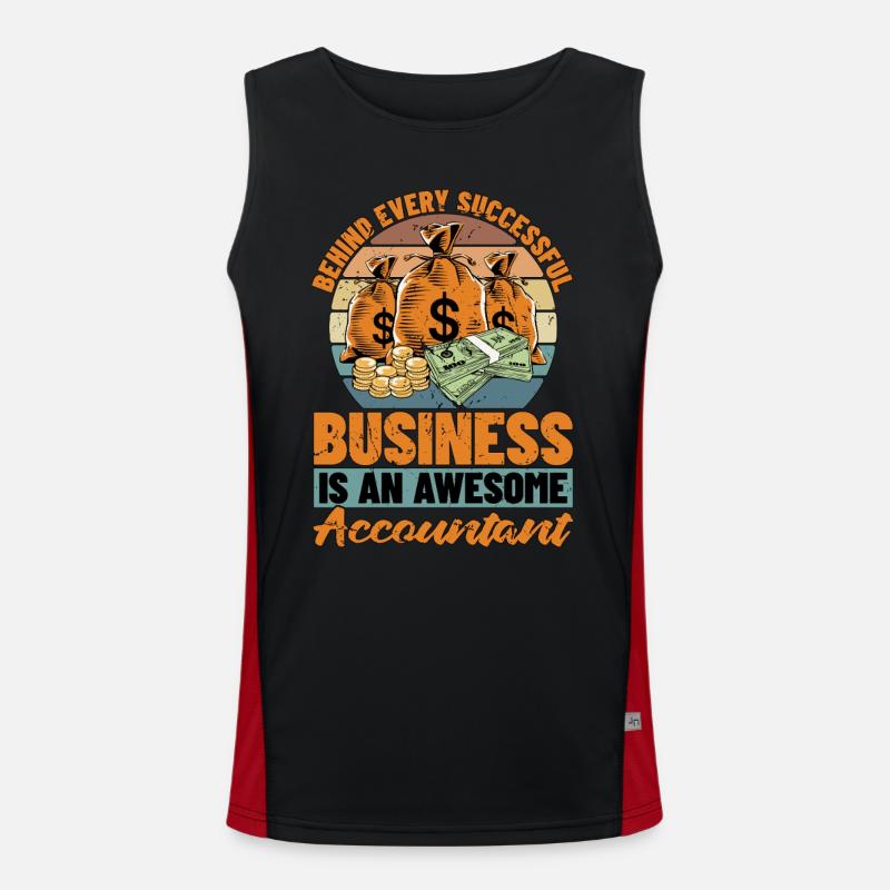 Accounting Behind Every Successful Data Analysis Funktionelles Kontrast-Tank Top für Männer 
