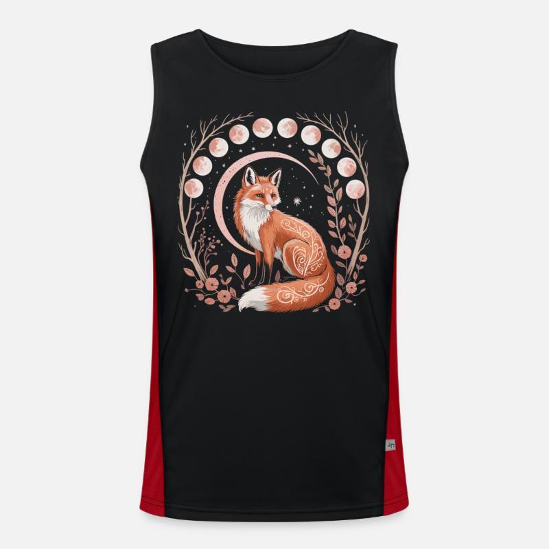 Magic Fox Moon Phases Shirt Men's Functional Contrast Tank Top 