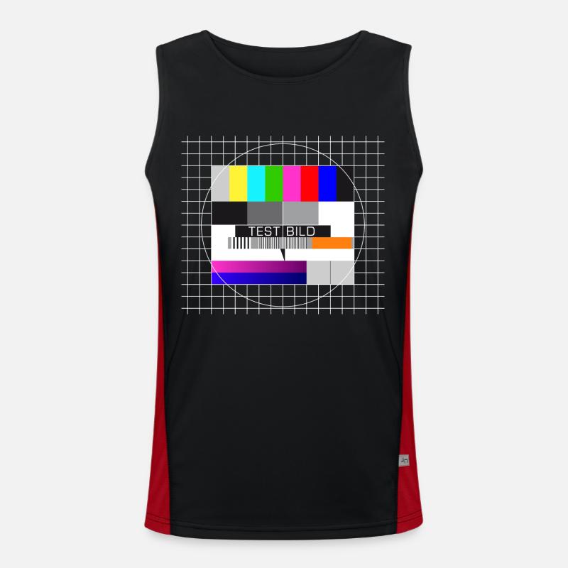 Fernseh-Testbild Big Bang Mac Display Screenshot Funktionelles Kontrast-Tank Top für Männer 